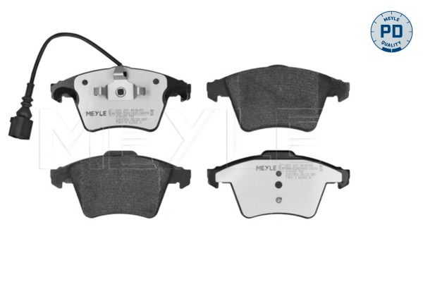 Set of brake linings, disc brake