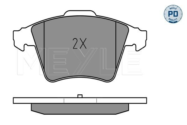 Set of brake linings, disc brake