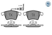 Set of brake linings, disc brake