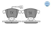 Set of brake linings, disc brake