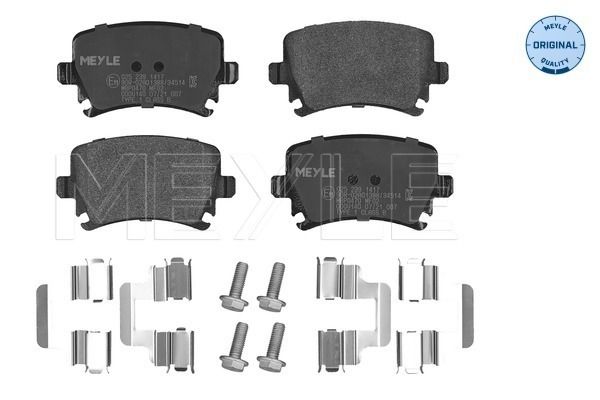 Set of brake linings, disc brake