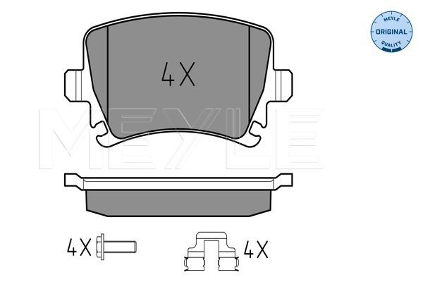 Set of brake linings, disc brake