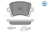 Set of brake linings, disc brake