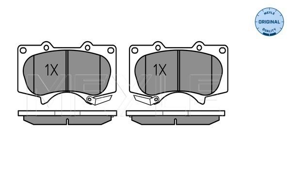 Set of brake linings, disc brake