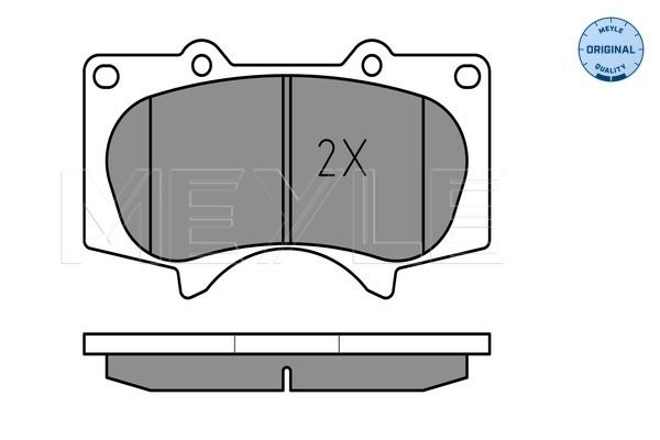 Set of brake linings, disc brake