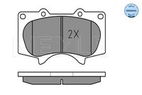 Set of brake linings, disc brake