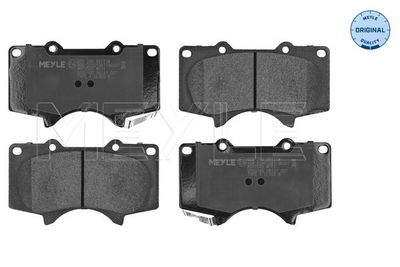 Set of brake linings, disc brake