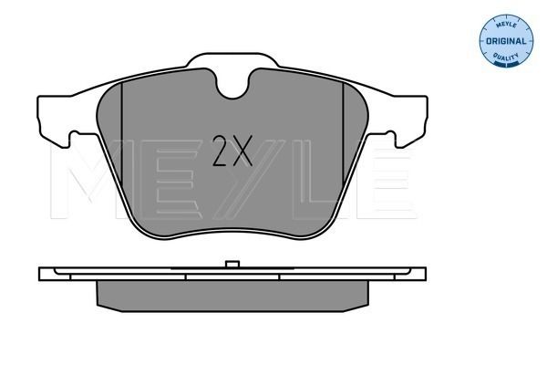 Set of brake linings, disc brake