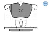 Set of brake linings, disc brake