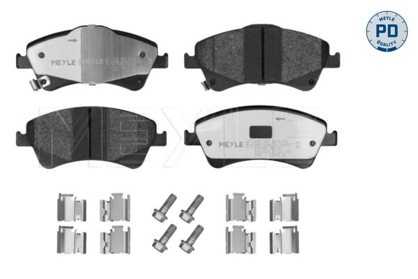 Set of brake linings, disc brake