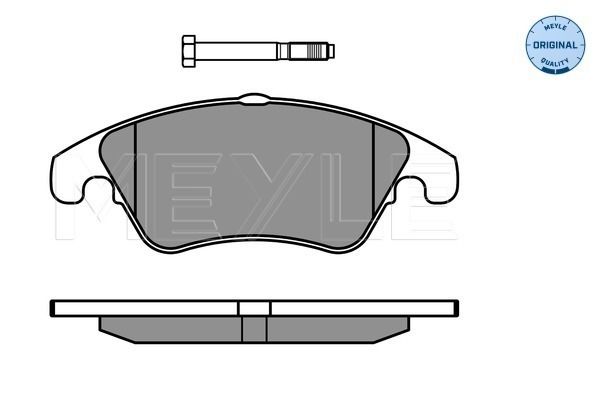 Set of brake linings, disc brake