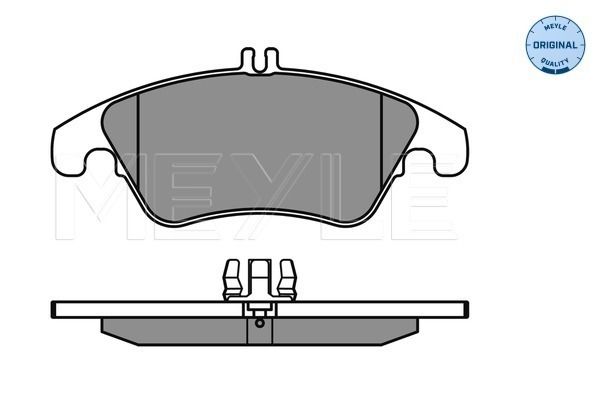 Set of brake linings, disc brake