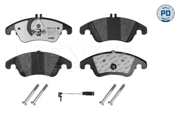 Set of brake linings, disc brake