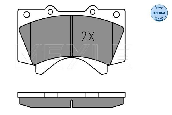 Set of brake linings, disc brake