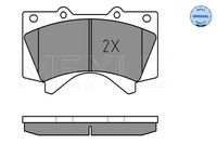 Set of brake linings, disc brake