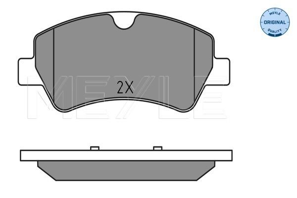 Set of brake linings, disc brake