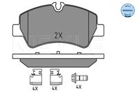 Set of brake linings, disc brake