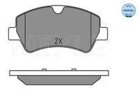 Set of brake linings, disc brake