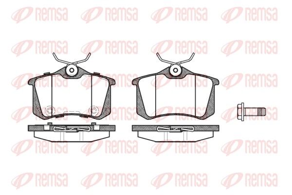 Set of brake linings, disc brake