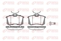 Set of brake linings, disc brake