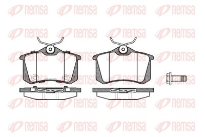 Set of brake linings, disc brake