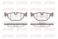 Set of brake linings, disc brake