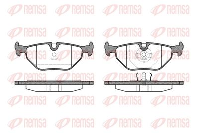 Set of brake linings, disc brake