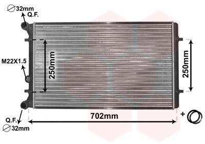 Radiator, engine cooling system