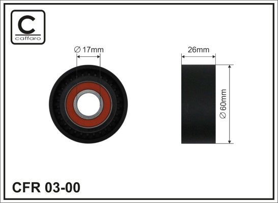 Deflector/guide roller, poly-V belt