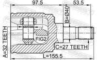 Set of hinges, drive shaft