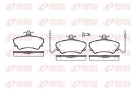 Set of brake linings, disc brake