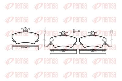 Set of brake linings, disc brake