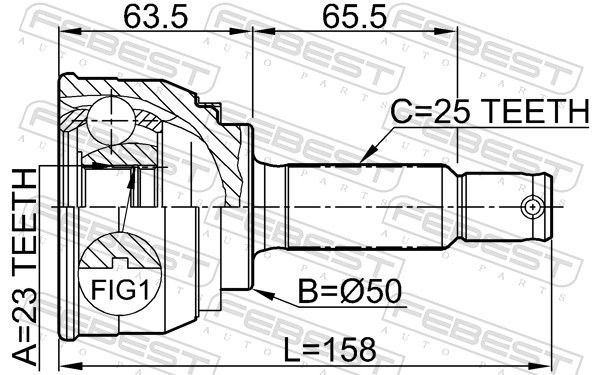 Set of hinges, drive shaft