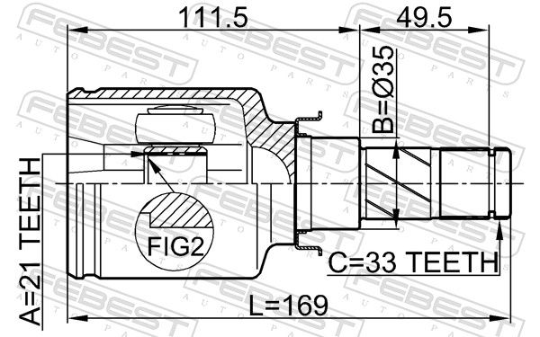 Set of hinges, drive shaft