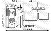 Set of hinges, drive shaft