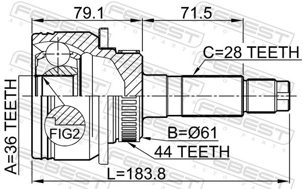 Set of hinges, drive shaft