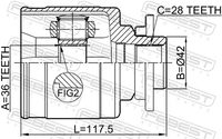 Set of hinges, drive shaft