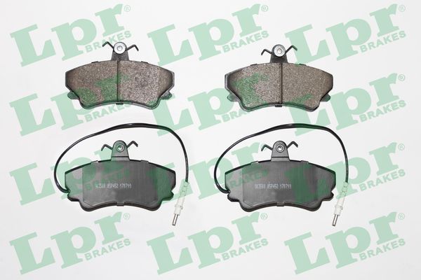 Set of brake linings, disc brake