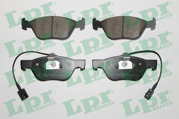 Set of brake linings, disc brake