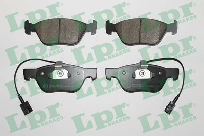 Set of brake linings, disc brake