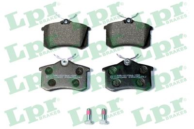 Set of brake linings, disc brake