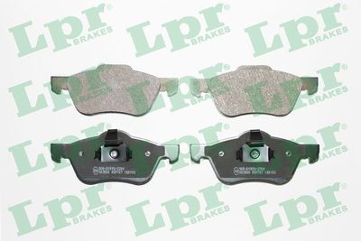 Set of brake linings, disc brake