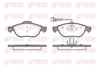 Set of brake linings, disc brake