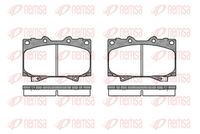 Set of brake linings, disc brake