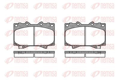 Set of brake linings, disc brake