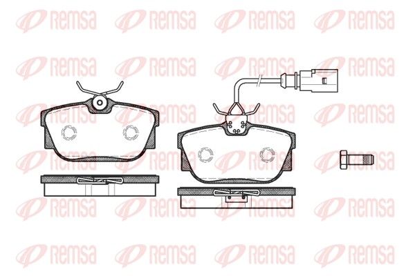 Set of brake linings, disc brake