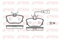 Set of brake linings, disc brake