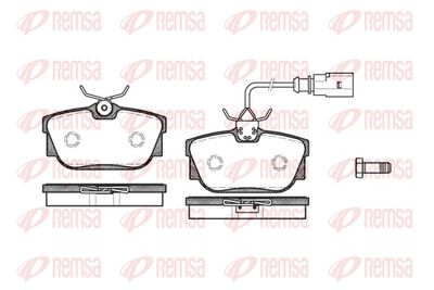 Set of brake linings, disc brake