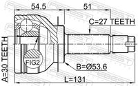 Set of hinges, drive shaft