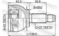 Set of hinges, drive shaft